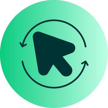 actualizar web página glifo degradado dos tono circulo vector