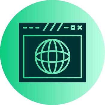 Compatible Cross Platform Browser Glyph Gradient Two Tone Circle vector