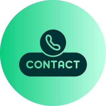 Contact Support Button Glyph Gradient Two Tone Circle vector