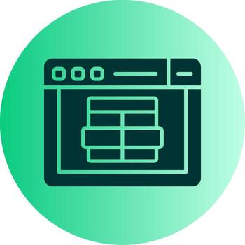 MySQL Server Icon Glyph Gradient Two Tone Circle vector