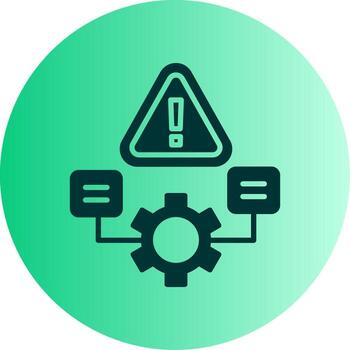 Logic Error in Program Glyph Gradient Two Tone Circle vector