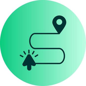 Navigate Website Menu Glyph Gradient Two Tone Circle vector