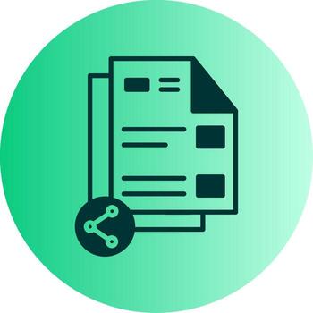 Easy File Sharing Option Glyph Gradient Two Tone Circle vector