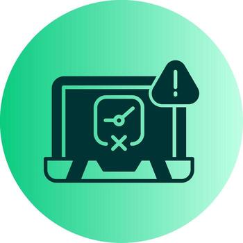 Runtime Error Occurred Glyph Gradient Two Tone Circle vector