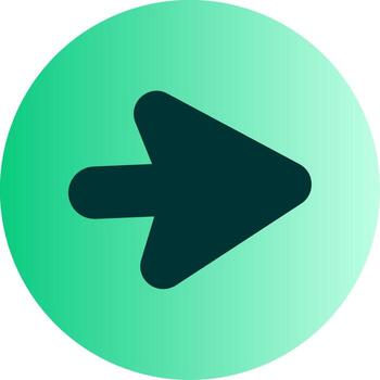 Vamos adelante botón glifo degradado dos tono circulo vector