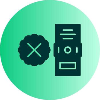 Critical System Error Notification Glyph Gradient Two Tone Circle vector