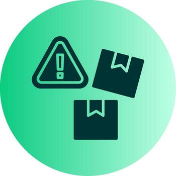 Underflow Numeric Error Glyph Gradient Two Tone Circle vector