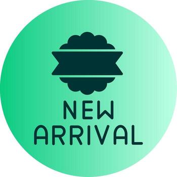 Fresh New Arrival Alert Glyph Gradient Two Tone Circle vector