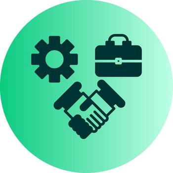 Team Collaboration App Suite Glyph Gradient Two Tone Circle vector