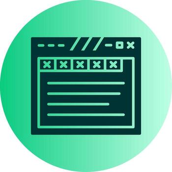 Organized Website Tabs Layout Glyph Gradient Two Tone Circle vector