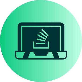 Stack Overflow Error Glyph Gradient Two Tone Circle vector