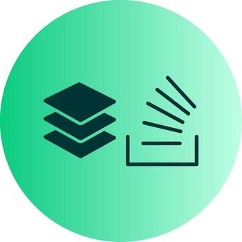 Buffer Overflow Detected Glyph Gradient Two Tone Circle vector