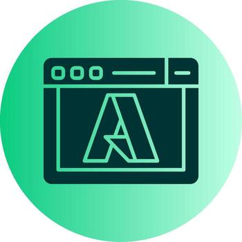 Microsoft Azure Services Glyph Gradient Two Tone Circle vector