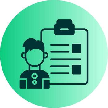 Client Shared Project Brief Glyph Gradient Two Tone Circle vector