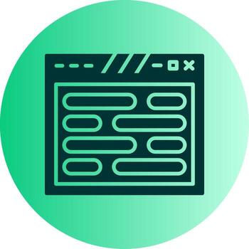 personalizado web entrada formar glifo degradado dos tono circulo vector