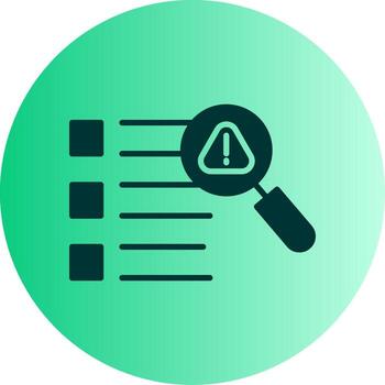 Index Out of Bounds Error Glyph Gradient Two Tone Circle vector