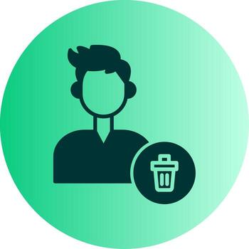 Uninstall Existing App Glyph Gradient Two Tone Circle vector