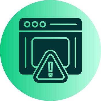 nulo puntero excepción glifo degradado dos tono circulo vector