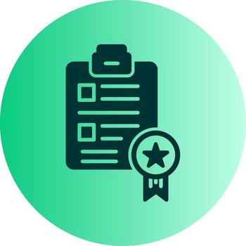 completar cliente proyecto glifo glifo degradado dos tono circulo vector