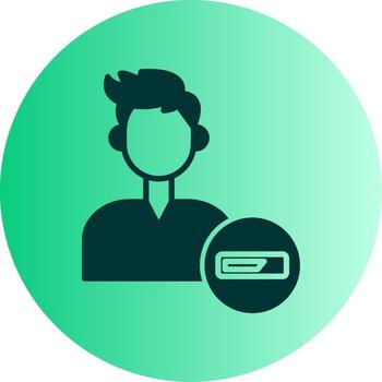 Run Program Script Glyph Gradient Two Tone Circle vector