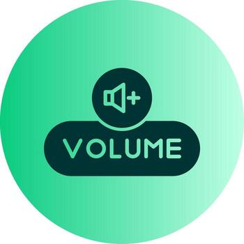 Increase Volume Button Glyph Gradient Two Tone Circle vector