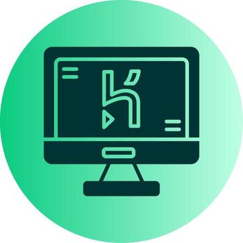 heroku aplicación despliegue herramienta glifo degradado dos tono circulo vector