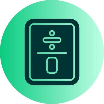 Division by Zero Error Glyph Gradient Two Tone Circle vector