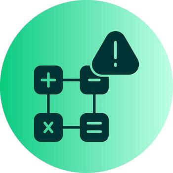 Arithmetic Operation Error Glyph Gradient Two Tone Circle vector