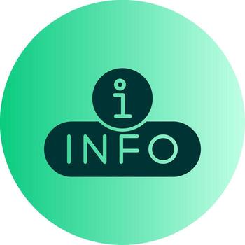 Info Panel Button Glyph Gradient Two Tone Circle vector