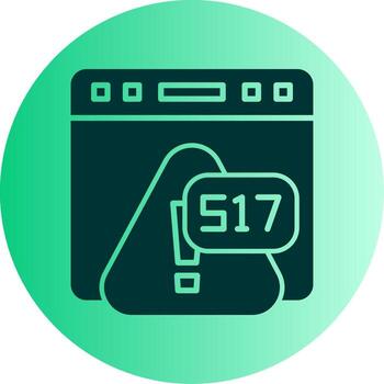 Error 517 Script Execution Timeout Glyph Gradient Two Tone Circle vector