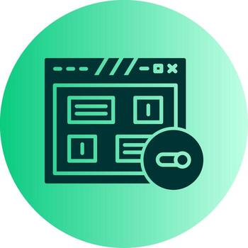 Interactive Call to Action Button Glyph Gradient Two Tone Circle vector