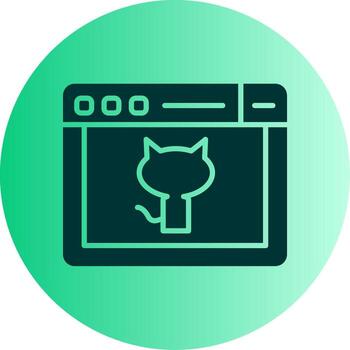 GitHub Repository Icon Glyph Gradient Two Tone Circle vector