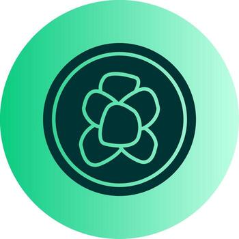 Micrococcus luteus Skin Flora Microbe Glyph Gradient Two Tone Circle vector