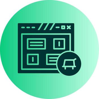 Add Product to Cart Glyph Gradient Two Tone Circle vector