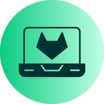 gitlab código colaboración glifo degradado dos tono circulo vector