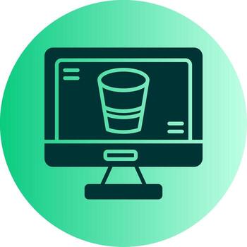 bitbucket repositorio Servicio glifo degradado dos tono circulo vector