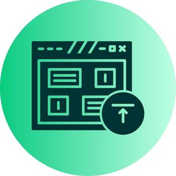 File Upload Submission Field Glyph Gradient Two Tone Circle vector
