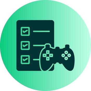 temprano acceso juego beta glifo degradado dos tono circulo vector