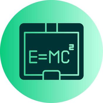 Math Equation with Variables Glyph Gradient Two Tone Circle vector