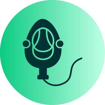 Drop Down Oxygen Mask Unit Glyph Gradient Two Tone Circle vector