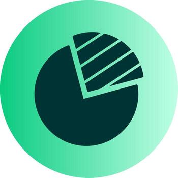 Vertical Bar Chart Stats Glyph Gradient Two Tone Circle vector