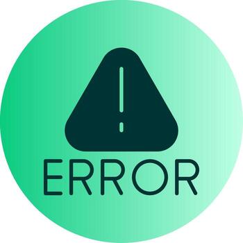 System Error Message Glyph Gradient Two Tone Circle vector