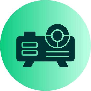 Digital Projector Device Glyph Gradient Two Tone Circle vector