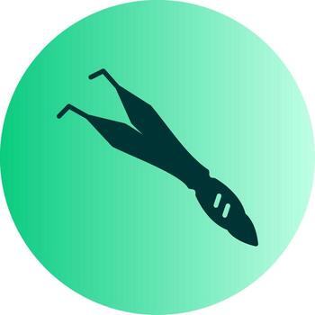 Precision Tip Tweezers Glyph Gradient Two Tone Circle vector