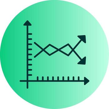 Data and Statistics Report Glyph Gradient Two Tone Circle vector
