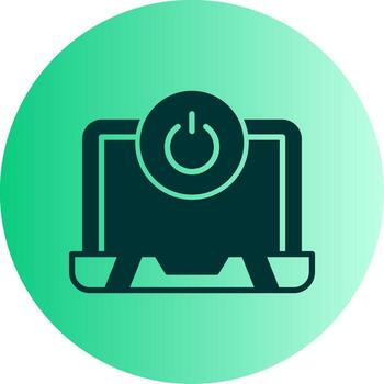 Kernel Panic Detected Glyph Gradient Two Tone Circle vector