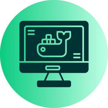 Jenkins Automation Server Glyph Gradient Two Tone Circle vector