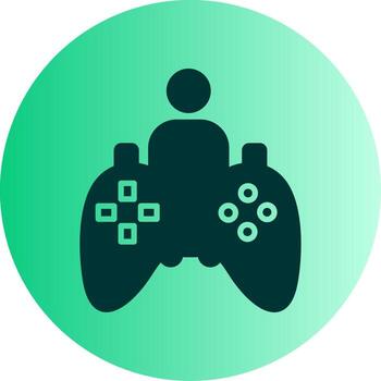 Heroic Game Quest Objective Glyph Gradient Two Tone Circle vector