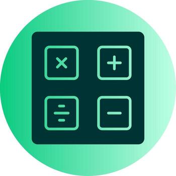 Transparent Protractor Tool Glyph Gradient Two Tone Circle vector