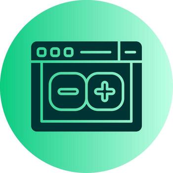 Travis CI Testing Workflow Glyph Gradient Two Tone Circle vector